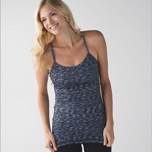 NWOT Lululemon Black/Gray Power Y Tank